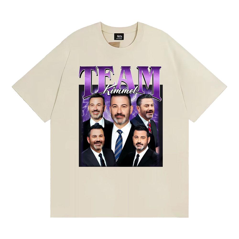 Team Kimmel Vintage James Christian Kimmel Tee Shirt Men Women Fashion Summer T-shirt High Quality Oversized T Shirts Streetwear