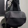 Women'S Mesh Splicing Leather Tote Bag Large Capacity Retro Versatile Shoulder Bag