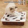 Stimulates Curiosity Felt Puzzle Toy Cats Chew Resistant Durable With Multiple Holes And 2 Bells Ball