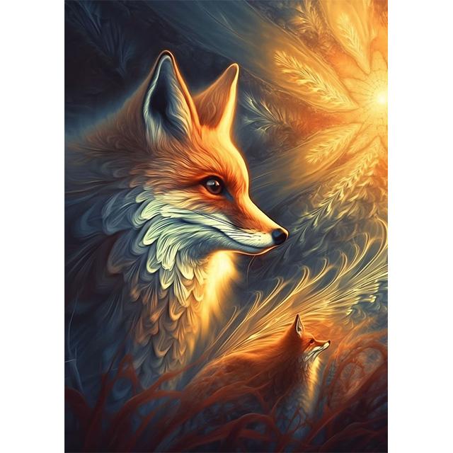 Golden Glowing Animal On Black Background Prints Poster Canvas Painting Modern Wall Art Pictures Living Room Bedroom Home Decor