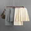 Loose Knitted Suit, Autumn and Winter Fashion Round-neck Loose Skirt Two-piece Set