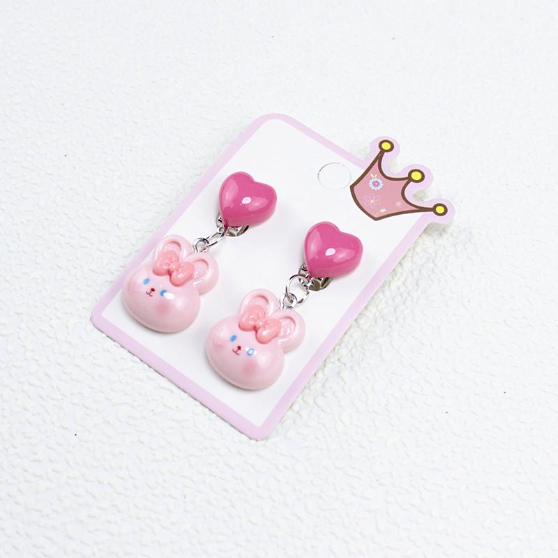 Painless Clip-On Princess Earrings for Girls – Cute Cartoon Dangle Jewelry Gift