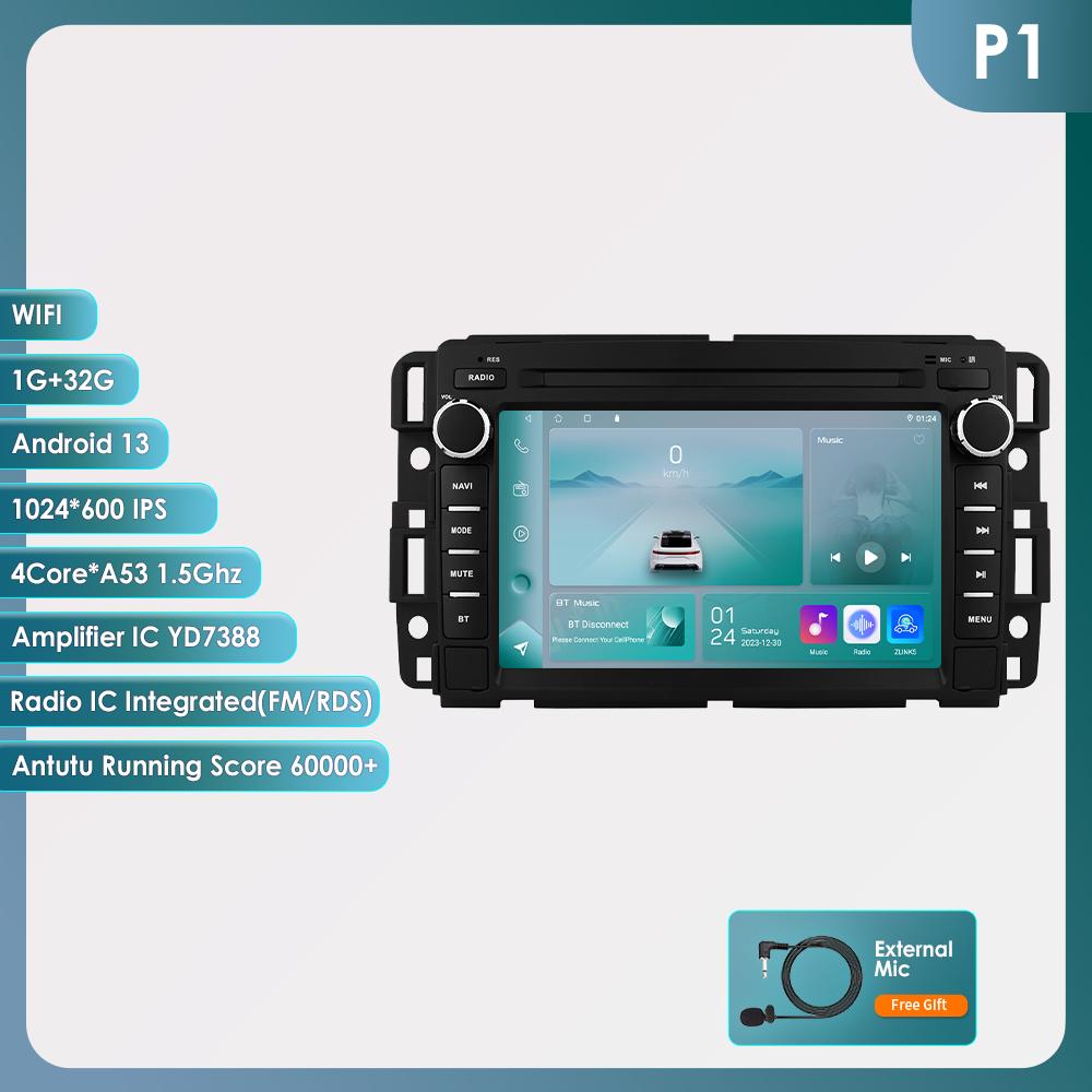 Hizpo 7  Android Car Radio For Chevrolet Silverado GMC Sierra Impala Traverse Avalanche Express Yukon Acadia Savana GPS Stereo 4cores 1G 32G-P1