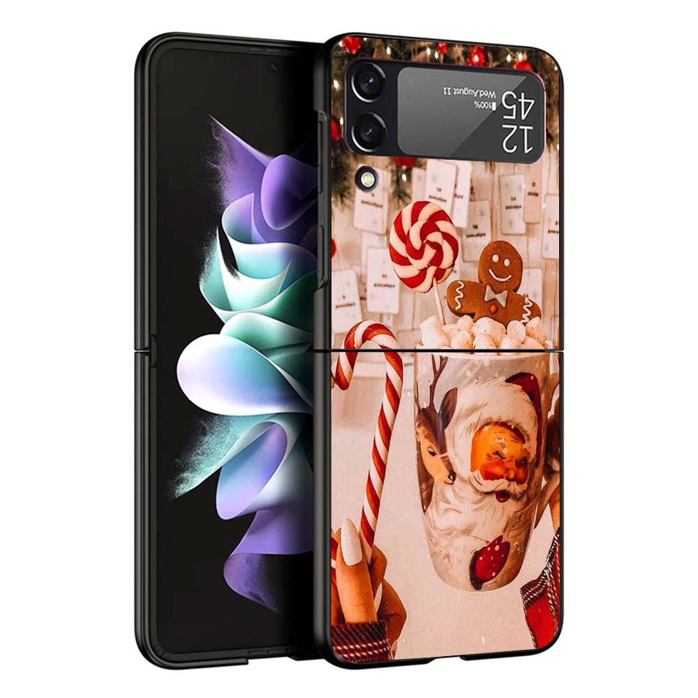 Winter Coffee Christmas Phone Case For Samsung Galaxy Z Flip7 Flip6 5G Flip5 Flip4 Flip3 ZFlip 7 6 3 4 5 Shockproof Back Cover G