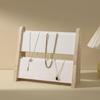 Practical Wood Necklace Holder Double Deck Wood Necklace Stand Organizers For Easy Access And Display At Homes