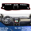 For JAC T9 Hunter 2021 2022 2023 2024 Car Dashboard Cover Avoid Light Pad Instrument Platform Cover Mat Carpet Accessories
