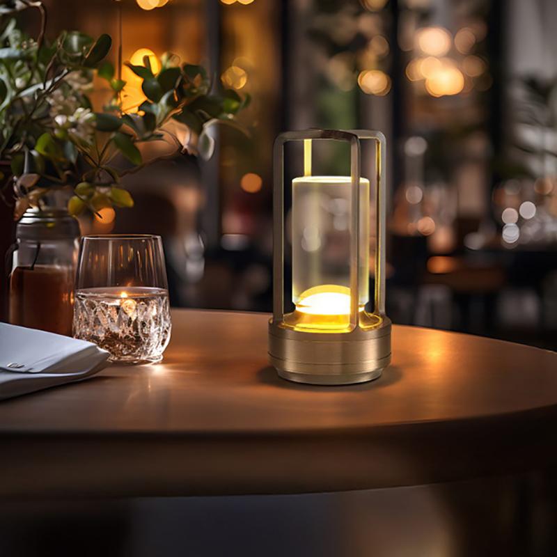 Led Cordless Table Lamp Rechargeable Touch Dimming Night Light Restaurant Bedroom Home Decor Atmosphere Lamp