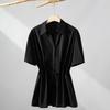 RAIN.CUN Women's Elegant French Style Short Sleeve Blouse