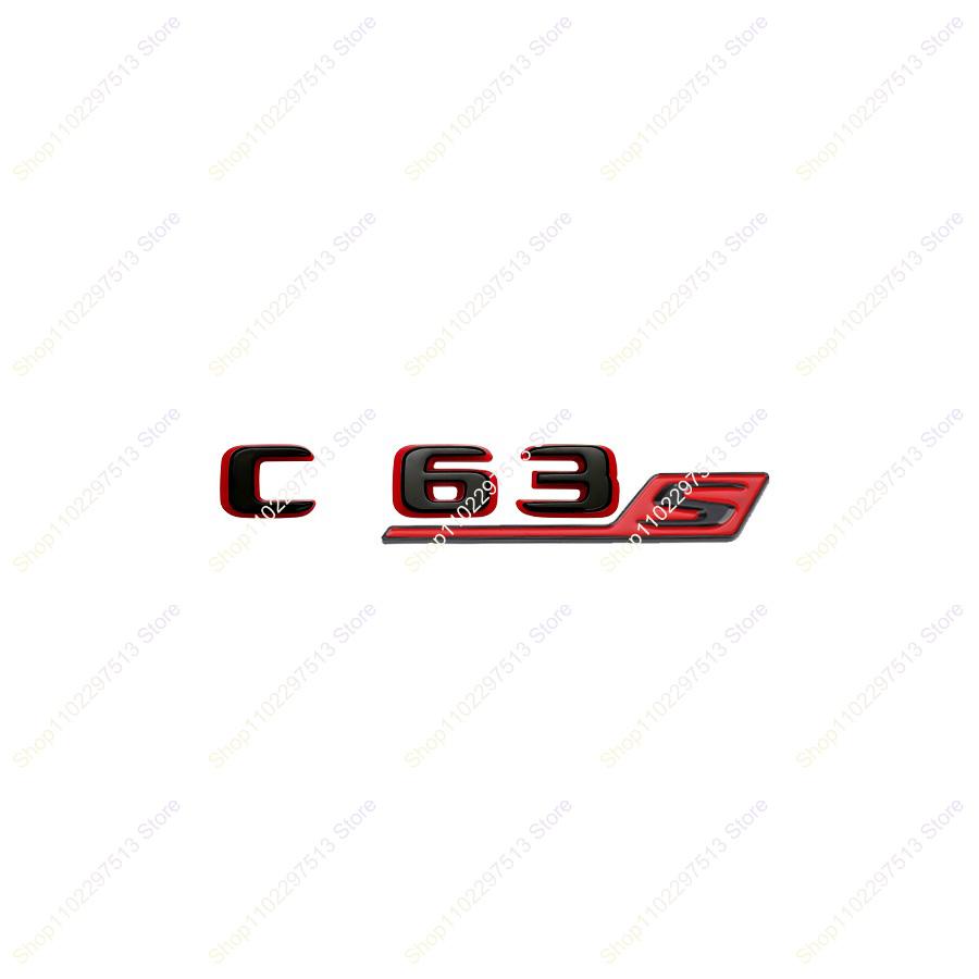 ABS 3D Car Trunk Bicolor letters Logo Badge Decals Sticker For C43 C63 C63S Emblem W204 W205 W206 Series