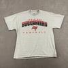 Maglietta Vintage Tampa Bay Buccaneers Uomo Taglia L Grigio Melange Delta Football NFL