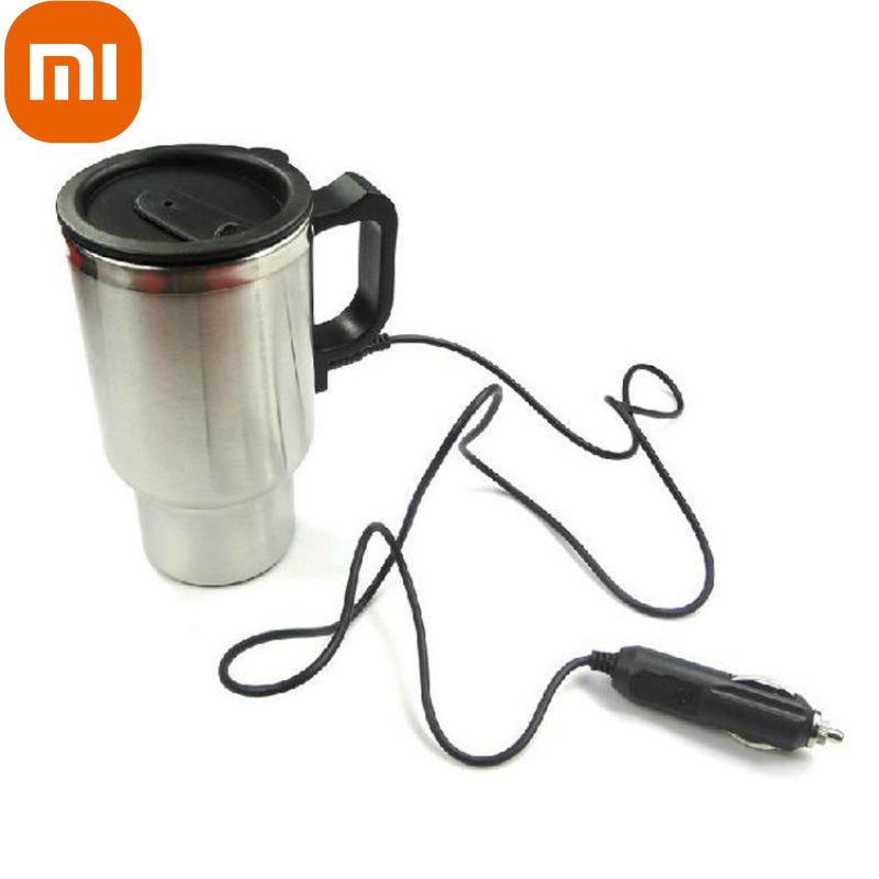

Электрический чайник Xiaomi 12 В, двухслойная автомобильная кружка из нержавеющей стали, автомобильный термос, чашка