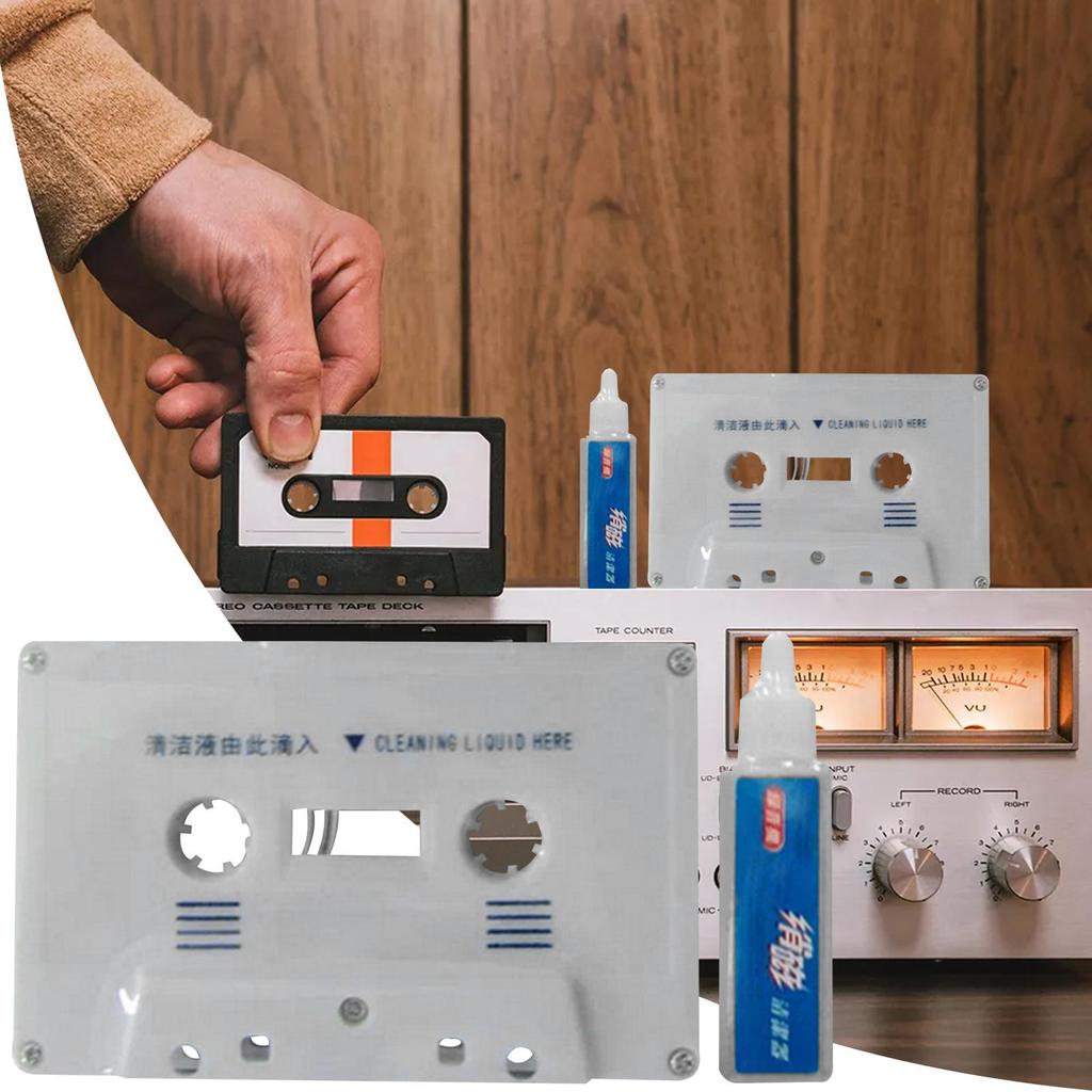 605 Recorder Deck Tape Head Cleaner Audio Cassette Head Cleaner Demagnetizer Dust Remover Audio Maintenance Set for Boombox Car