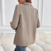 Women Casual Long Sleeve Blazer Suit Autumn Winter Grid Color Commuter Button Temperament