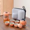 Light Luxury Simple Ceramic Tea Set Guanshan Glass Business Travel Tea Set High-end Gift Box Printing