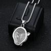 2026 Jewelry Inlaid with Zircon Men's Exquisite Jewelry Necklace Green Red Eyes Leopard Head Pendant Trendy Brand Jewelry Men's and Women's Necklace