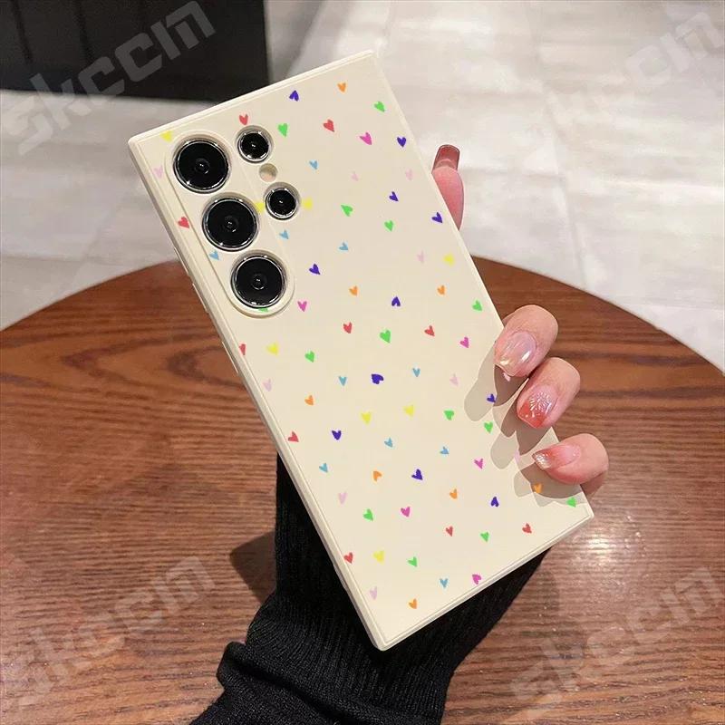 

Black Love Heart Phone Case For Samsung Galaxy S24 Ultra S23 FE S22 S20 Plus A15 A35 A50 A51 A54 A55 A71 A72 A73 Silicone Cover A72 (4G 5G)
