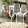 Nordic Transparent Crystal Glass Goblet Gusseted Vertical Design For Red White Wine Champagne Barware