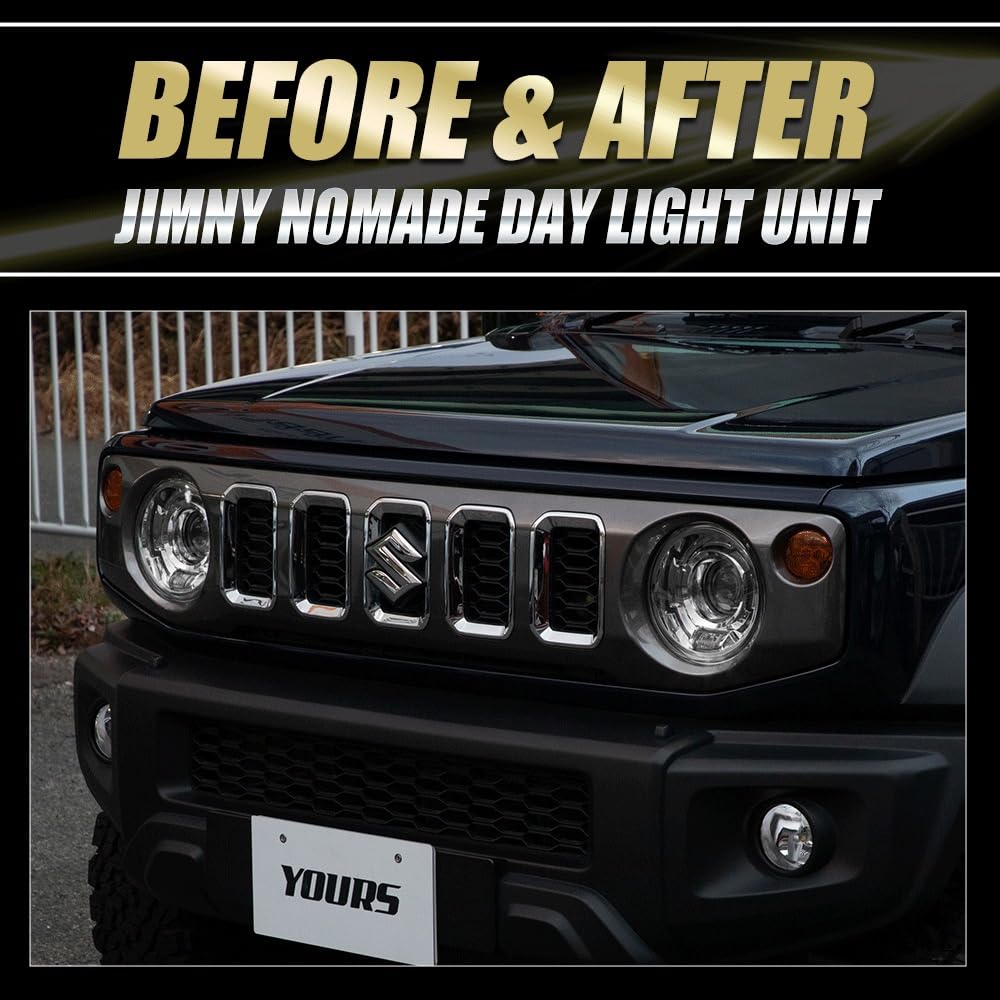 LED Daytime Running Light Unit System for Jimny and Jimny Position and LED Suzuki YOURS. Jimny, Sierra, Nomad. sidelights. accessories. Customizable.