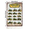 KitchenFarmNostalgia Green Tractor Metal Sign | Vintage Machinery Evolution Tin | 7.87x11.81" Rustic Decor | Bars & Pubs with