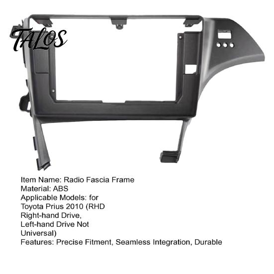 ABS Plastic Radio Surround 10.1 Inch Car Dash Kit for Toyota Prius 2010 RHD, Navigation Automotive Interior Modification Parts Panel Frame Russia