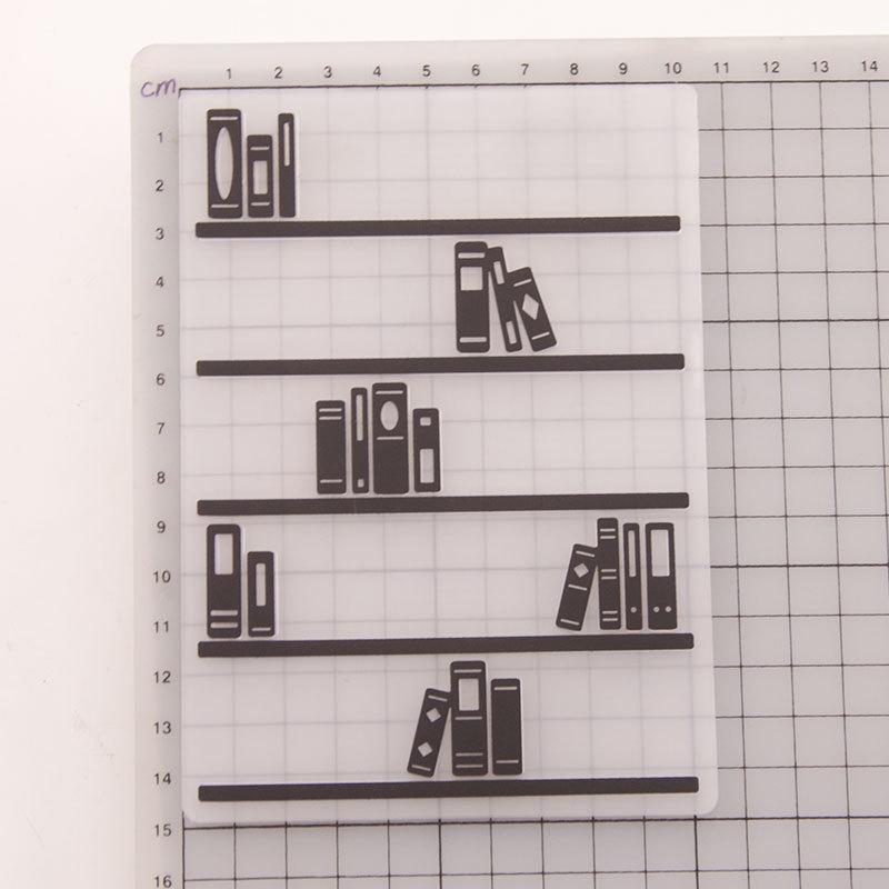 Hillside Lace Line Frame Plastic Brosing Folders for DIY Scrapbooking Album Card Decor Model Art Template Village House