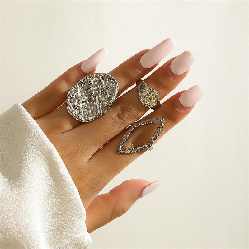 

Винтажные золотые металлические геометрические открытые кольца набор для женщин панк кольцо ювелирные аксессуары