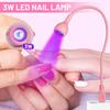 AORAEM UV LED Nail Lamp, 3W Portable Duck Neck UV Nail Lamps Dryer Gel Polish Curing Light with Pink Gooseneck for Gel Nails Tips USB Plug Play Nails