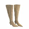 2025 Autumn and Winter New Fashion Versatile Versatile But Knee Long Tube Stacking Boots Thin Heel High Heel Western Cowboy Boots Women