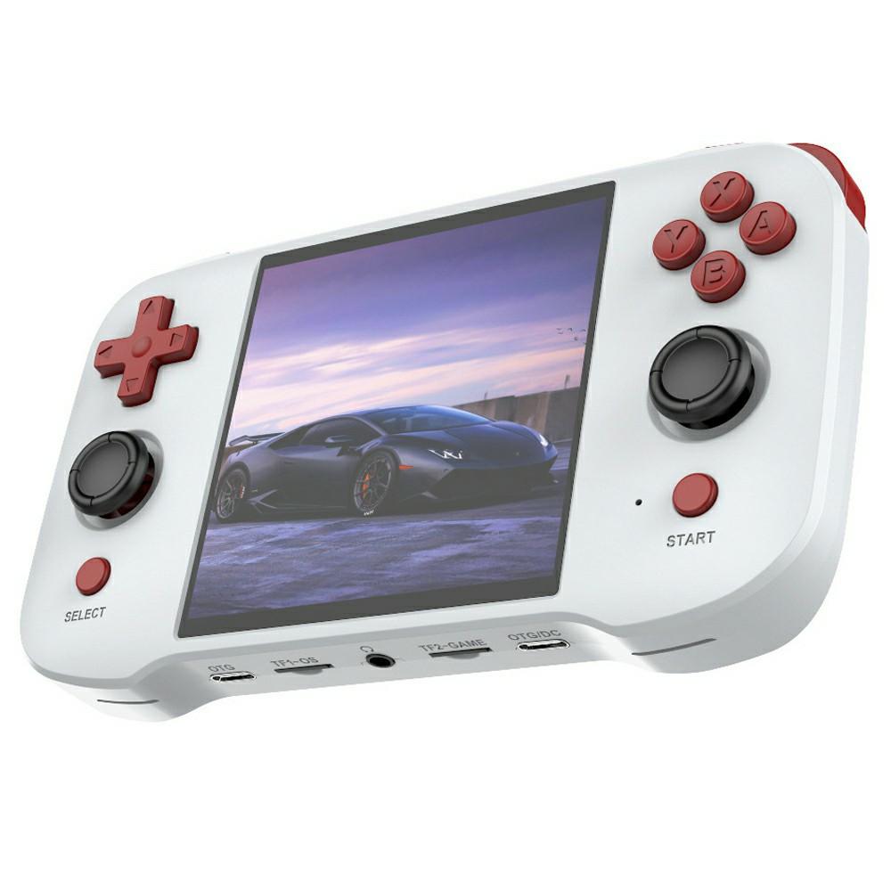 

R46S Open Source 4 Inch HD Screen Handheld Game Console Linux System Built In 15000+ Games,128G Memory Card White
