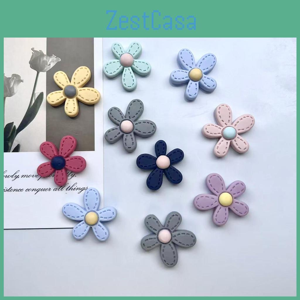 Resin Five Petal Flower 8pcs Refrigerator Magnet Small Flower Decoration Po Message Post