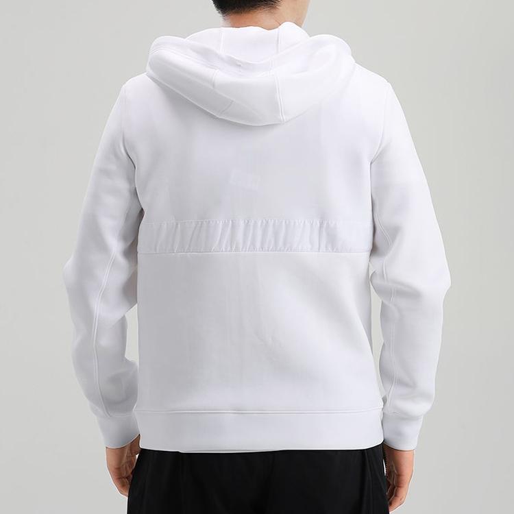 Jordan Fleece Full-Length Zipper Hooded Jacket Men Jackets White CK6448-100