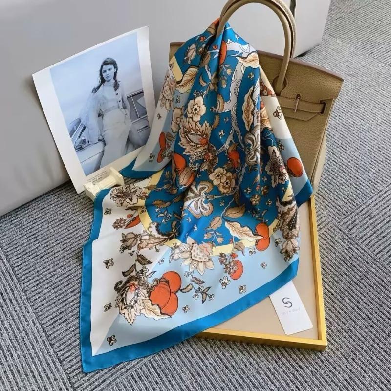 70 silk scarf square scarf high sense fashion versatile professional simulation silk small scarf versatile printed women's silk scarf