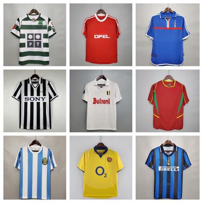 Classic Vintage Jersey Argentina Brazil Portugal France AC Juventus Short-sleeved Football Jersey