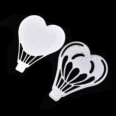 Sıcak Hava Balonu Çerçevesi Metal Gümüş Rengi Şablon Kabartma Kesme Kalıpları Kendin Yap Scrapbooking Kağıt Albüm Kartları Yapımı İçin