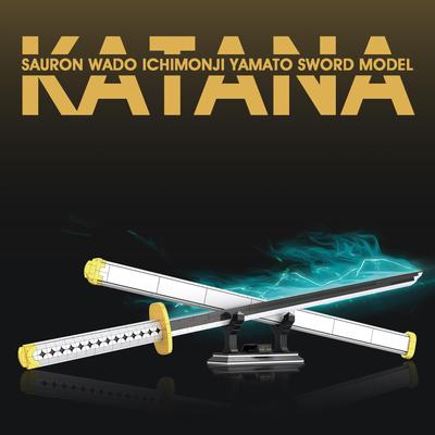 806 KLOCKÓW Cosplay Anime Miecze Zestaw Model Miecz Ichimonji Yamato Katana Samurajska Zabawki dla Dorosłych Świecące