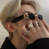 1PC New Personalized Fashion Sunglasses Fashion Trend Cool Street Photography Sunglasses Men and Women Decoration