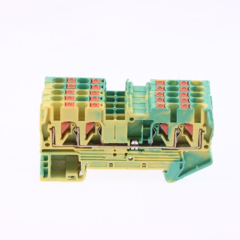 5Pcs Pt2.5 Quattro Push-In Termin Spring Plug Cable Screwless Electrical Connector Two-In, Two-Out Quick-Connect Terminal Block