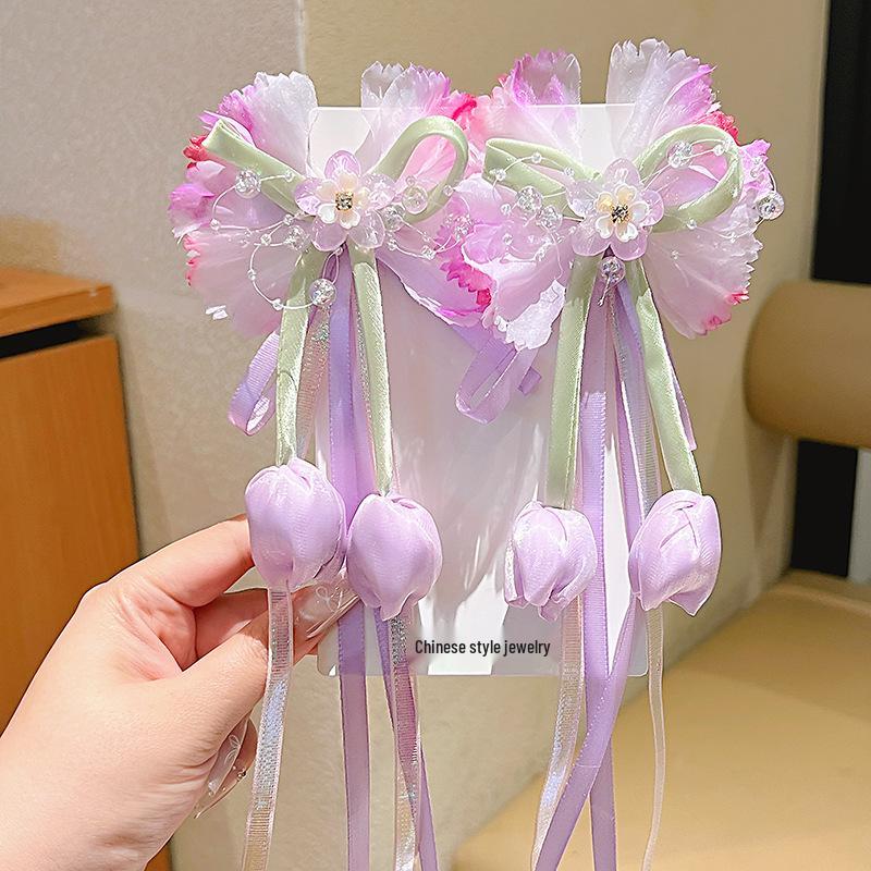 Colorful Tulip Hair Clip for Girls - Sweet Princess Style Hair Accessory