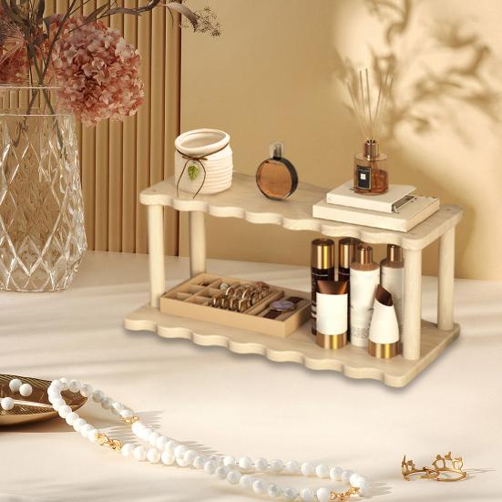 Double-layer Storage Rack Sundries Holder Strong Load-bearing Multipurpose Bathroom Kitchen Desktop Organizer