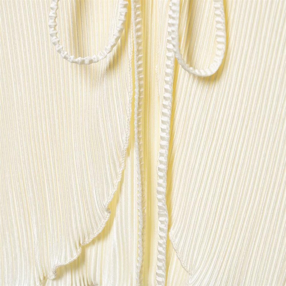 2025 Spring/Summer Women's Sexy Minimalist V-Neck Bell Sleeve Tie Cardigan