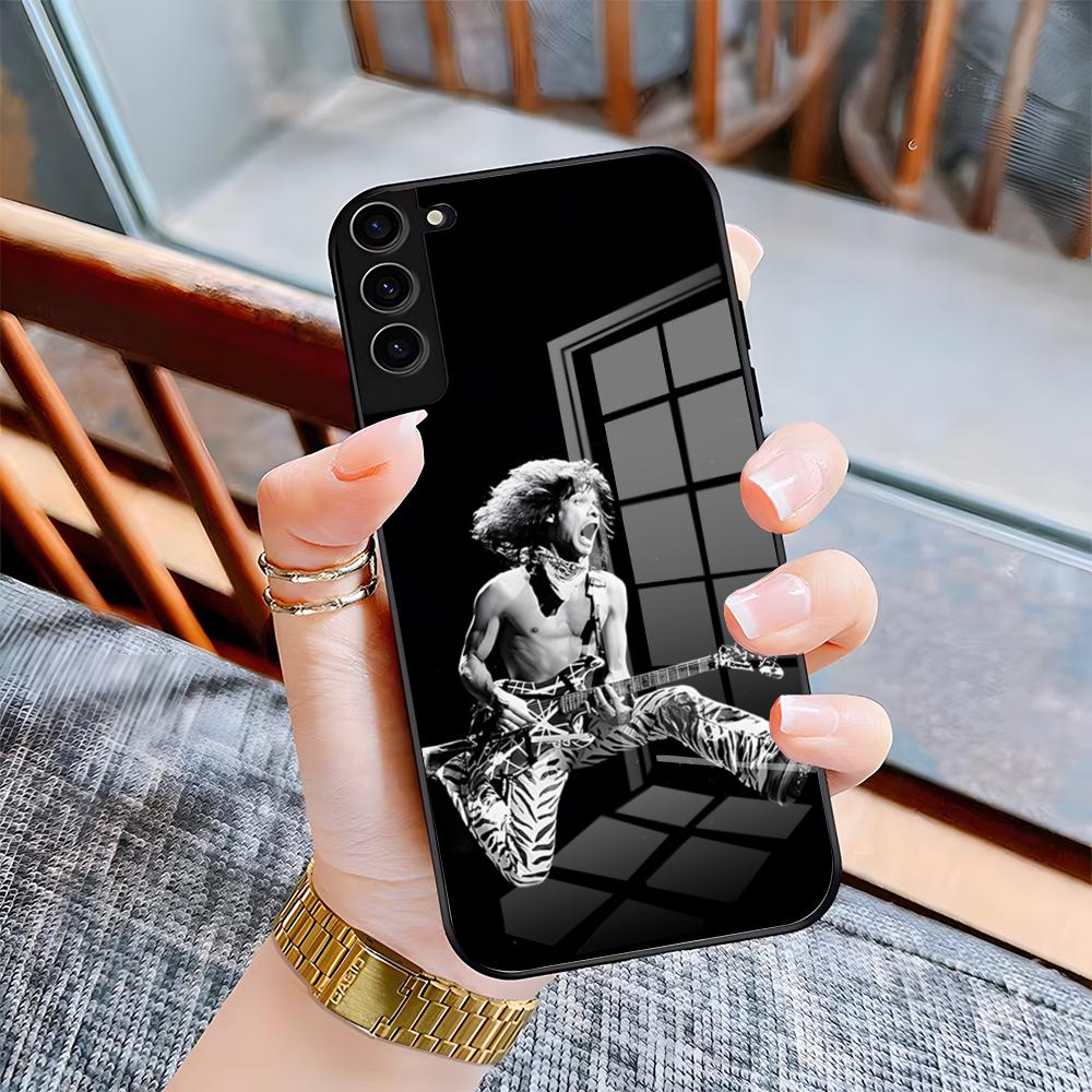 E-Eddie Van Halen Singer Phone Case For Samsung A25 A13 A33 5G A54 A36 A35 A56 A52 A14 Shockproof Glass Cover