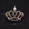 Three-dimensional Crown Brooch, High-end Feminine Collar Pin, Formal Brooch, Sweater and Suit Pin