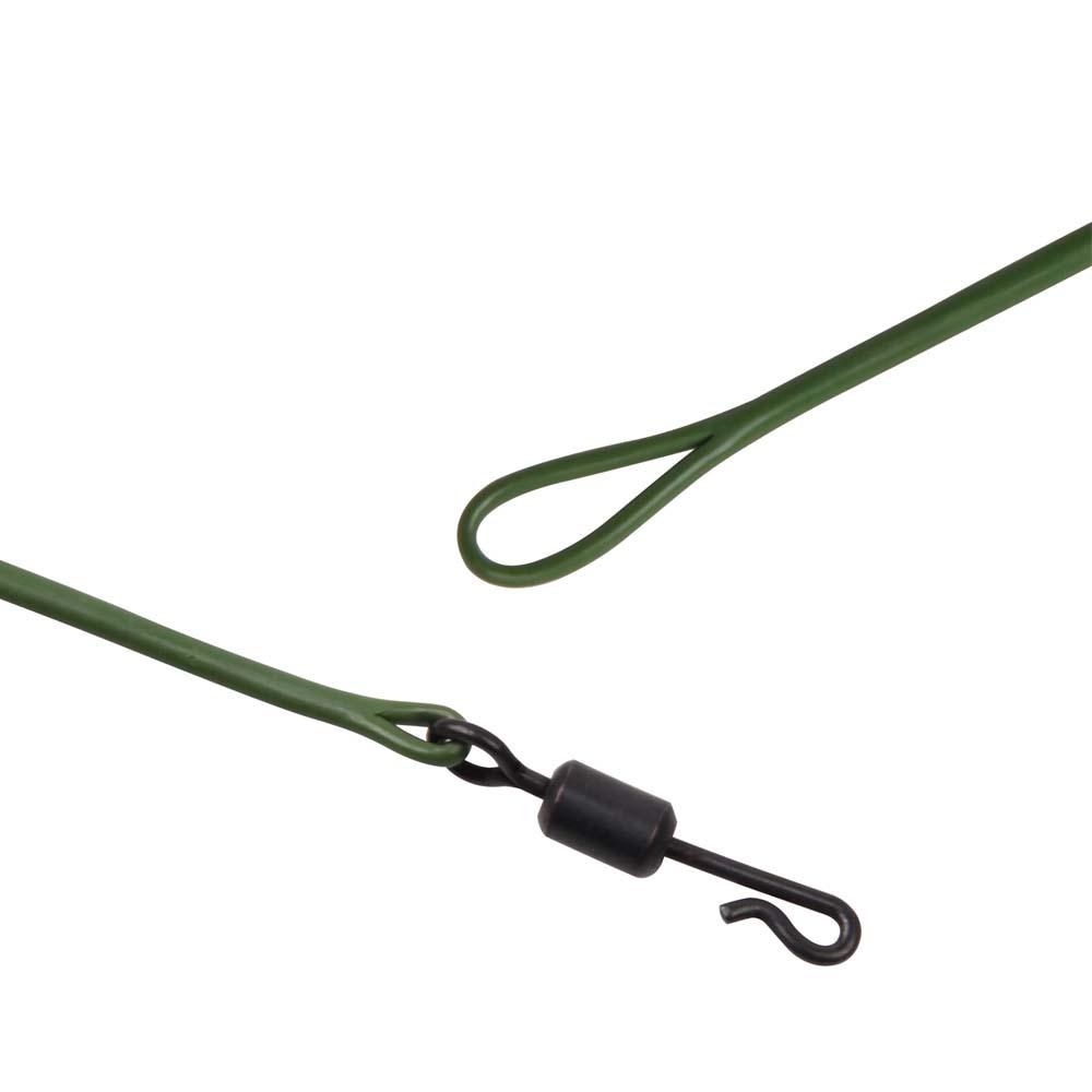 1Pcs 1M 80LB Carp Fishing Leader Line Strong Fluorocarbon Wire Leader With Rolling Quick Change Swivels Fishing Line Tackles