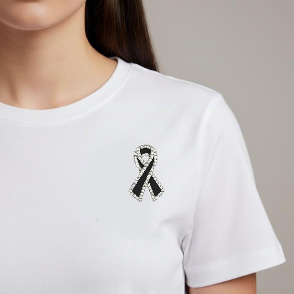 New Black Memorial Black Badge Souvenir Queen Black Ribbon Brooch Pin Funeral Alloy Mourning Badge For Funerals and Mourning