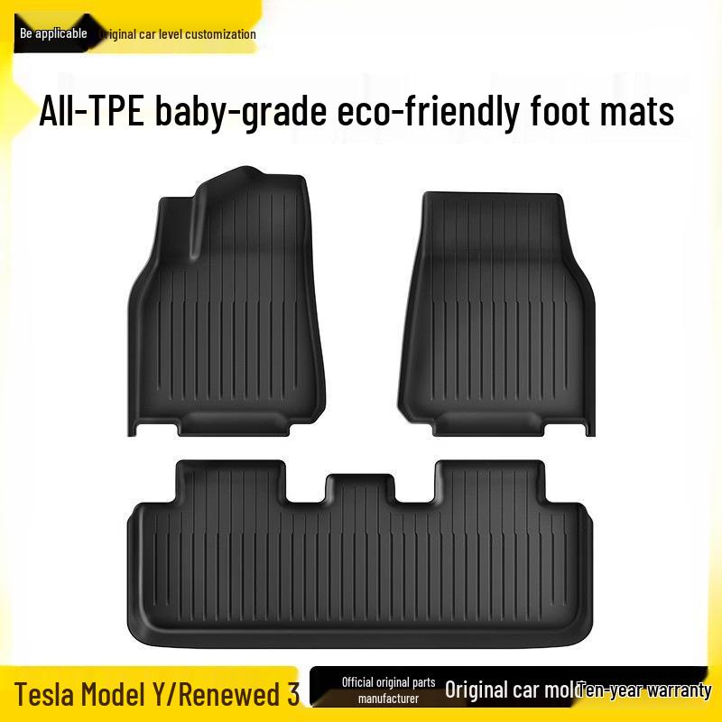 TPE Full-Coverage Floor Mats for Tesla Model 3/Y