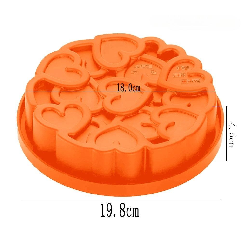 1 Pc Baked 8 Inch Peach Heart Love Mousse Silicone Mold, French Dessert Valentine's Day Cake Mold, Handmade Candle Mold