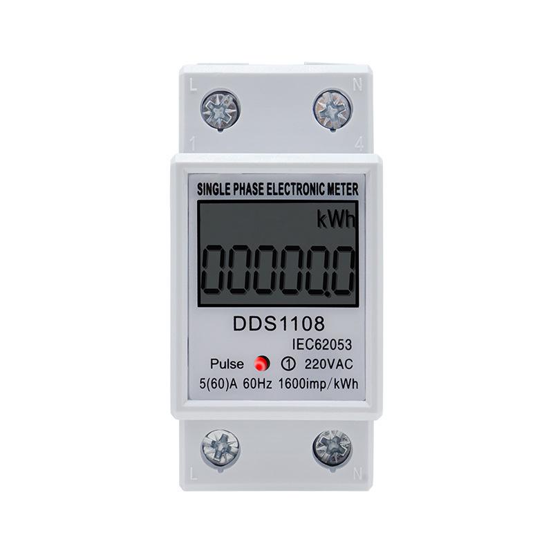 DDS1108 Single-phase DIN-rail Smart Electric Energy Meter - Multifunctional Household Watt-hour Meter