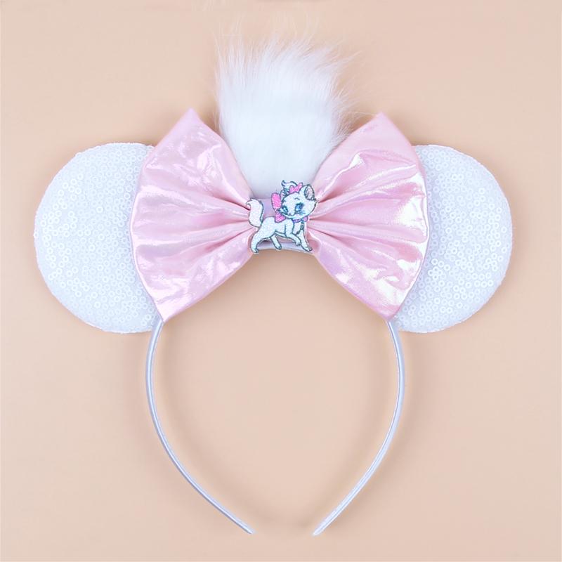 Nieuwste Mickey Mouse Oren Hoofdband Kid Adult Festival Party Pailletten Strik Haarband Vrouwen Baby Girl Party Haar Accessoires