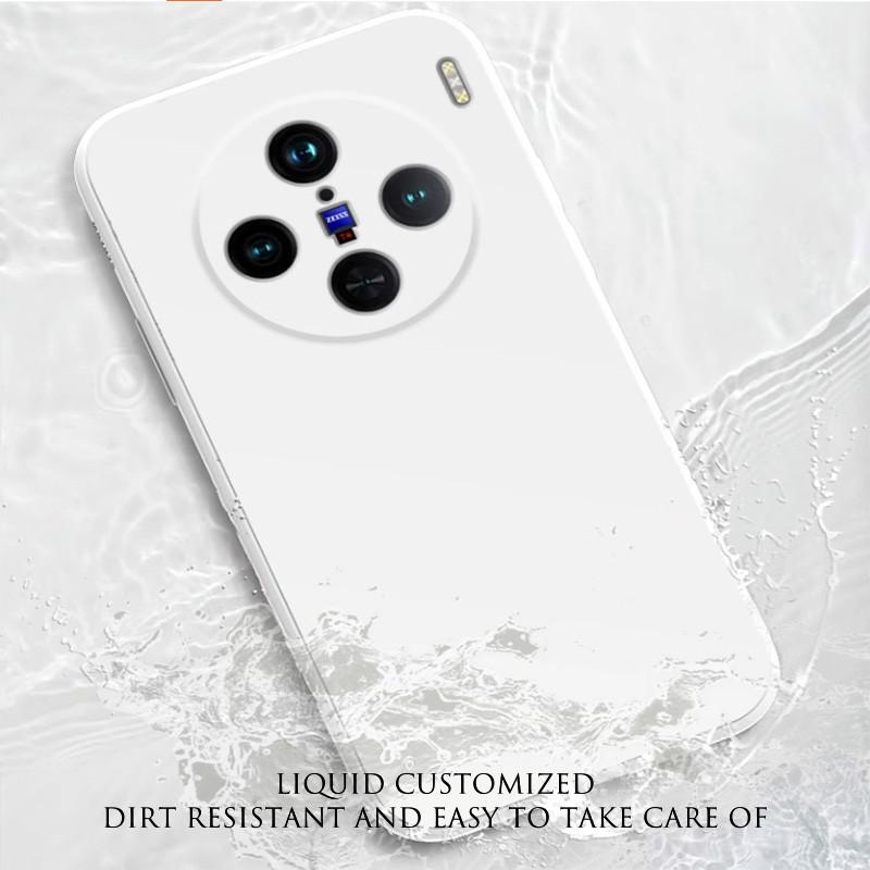Liquid Silicone Case For Vivo X200 Pro Mini X100 Ultra X100s Pro Matte Original Liquid Shockproof Straight Edge Ultrathin Protective Soft Cover Shell