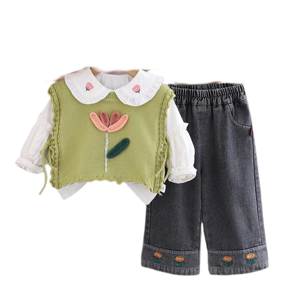 Kids Casual Long-Sleeve Set, Comfortable Daily Wear Outfits